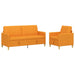 Bankenset met opbergruimte 2 st Donkergeel Polyester
