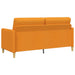 Bankenset met opbergruimte 2 st Donkergeel Polyester