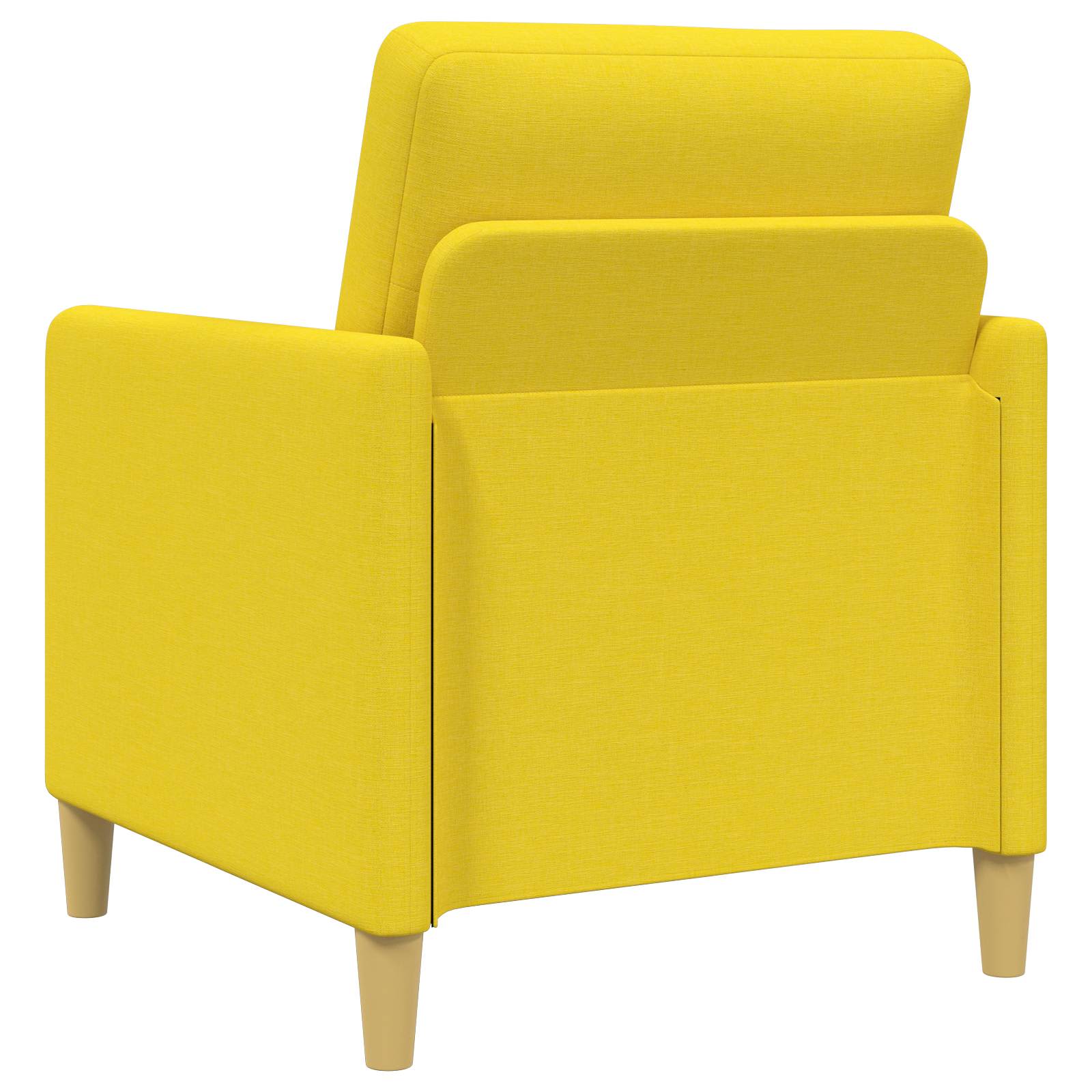 Bankenset met opbergruimte 2 st Lichtgeel Polyester