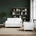 Bankenset met opbergruimte 2 st Wit Polyester