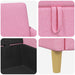 Bankenset met opbergruimte 2 st Roze Polyester