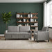Bankenset met opbergruimte 2 st Lichtgrijs Polyester