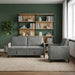 Bankenset met opbergruimte 2 st Donkergrijs Polyester