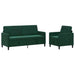 Bankenset met opbergruimte 2 st Donkergroen Polyester