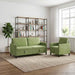 Bankenset met opbergruimte 2 st Lichtgroen Polyester