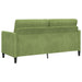 Bankenset met opbergruimte 2 st Lichtgroen Polyester