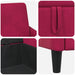 Bankenset met opbergruimte 2 st Wijnrood Polyester