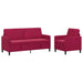 Bankenset met opbergruimte 2 st Wijnrood Polyester
