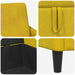 Bankenset met opbergruimte 2 st Geel Polyester