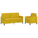 Bankenset met opbergruimte 2 st Geel Polyester
