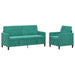 Bankenset met opbergruimte 2 st Turquoise Polyester