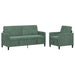 Bankenset met opbergruimte 2 st Zeegroen Polyester