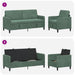 Bankenset met opbergruimte 2 st Zeegroen Polyester