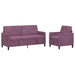 Bankenset met opbergruimte 2 st Paars Polyester