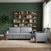 Bankenset met opbergruimte 2 st Lichtgrijs Polyester