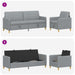 Bankenset met opbergruimte 2 st Lichtgrijs Polyester