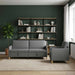 Bankenset met opbergruimte 2 st Donkergrijs Polyester