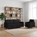 Bankenset met opbergruimte 2 st Zwart Polyester