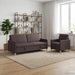 Bankenset met opbergruimte 2 st Donkerbruin Polyester