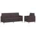 Bankenset met opbergruimte 2 st Donkerbruin Polyester