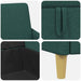Bankenset met opbergruimte 2 st Donkergroen Polyester