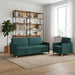Bankenset met opbergruimte 2 st Donkergroen Polyester