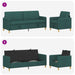 Bankenset met opbergruimte 2 st Donkergroen Polyester