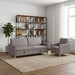 Bankenset met opbergruimte 2 st Taupe Polyester