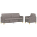 Bankenset met opbergruimte 2 st Taupe Polyester