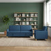 Bankenset met opbergruimte 2 st Blauw Polyester