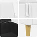 Bankenset met opbergruimte 2 st Wit Polyester