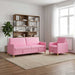 Bankenset met opbergruimte 2 st Roze Polyester