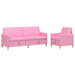 Bankenset met opbergruimte 2 st Roze Polyester