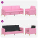 Bankenset met opbergruimte 2 st Roze Polyester