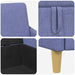 Bankenset met opbergruimte 2 st Jeans Blauw Polyester