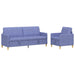 Bankenset met opbergruimte 2 st Jeans Blauw Polyester