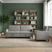 Bankenset met opbergruimte 2 st Lichtgrijs Polyester