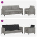 Bankenset met opbergruimte 2 st Lichtgrijs Polyester