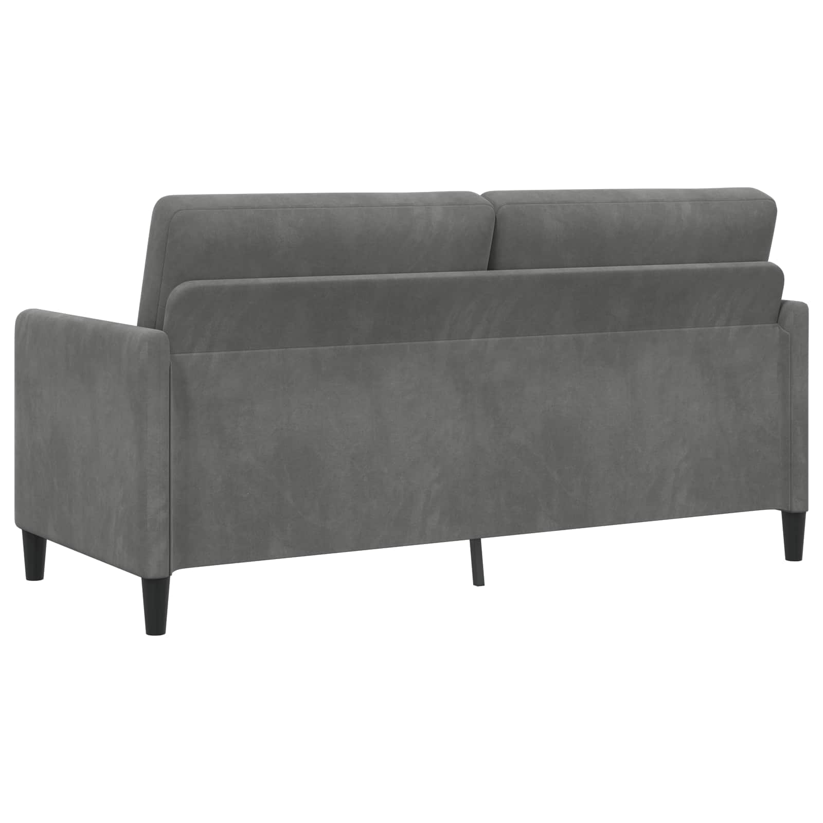 Bankenset met opbergruimte 2 st Donkergrijs Polyester
