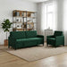Bankenset met opbergruimte 2 st Donkergroen Polyester