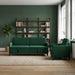 Bankenset met opbergruimte 2 st Donkergroen Polyester