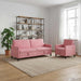 Bankenset met opbergruimte 2 st Roze Polyester