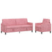 Bankenset met opbergruimte 2 st Roze Polyester