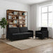 Bankenset met opbergruimte 2 st Zwart Polyester