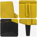 Bankenset met opbergruimte 2 st Geel Polyester