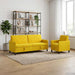 Bankenset met opbergruimte 2 st Geel Polyester