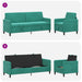 Bankenset met opbergruimte 2 st Turquoise Polyester