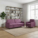 Bankenset met opbergruimte 2 st Paars Polyester