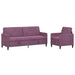 Bankenset met opbergruimte 2 st Paars Polyester