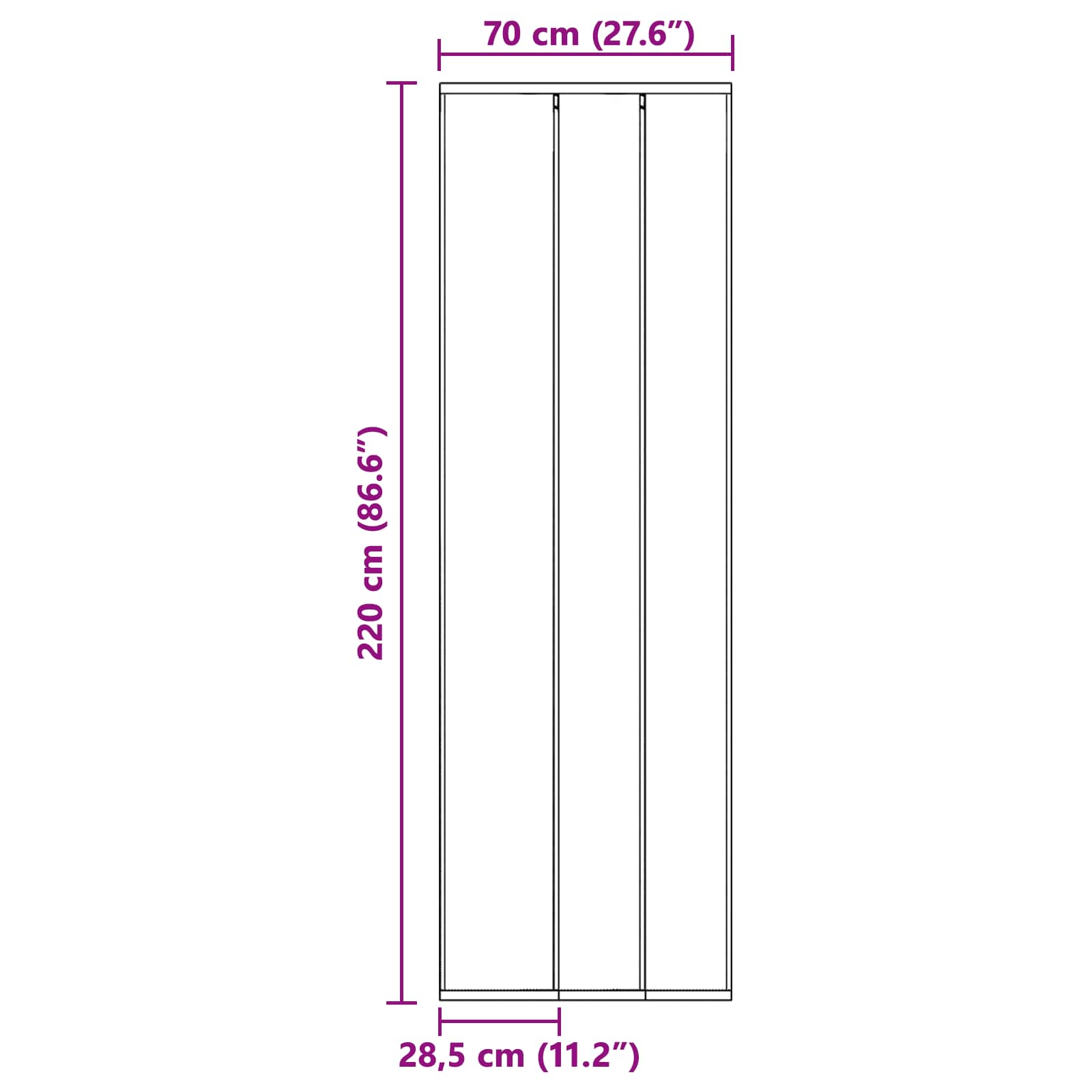 Insect deurenscherm met gaaskleed Zwart 70 x 220 cm Polyester